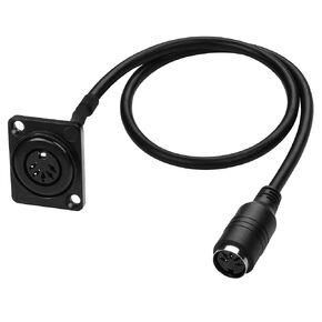 MEIRIYFA D-Type DIN 5PIN MIDI Cable Female to Female Extension Cord Panel Mount 5 PIN Female Audio Adapter Cable for Keyboard Synthesizer, Organ, Electric Piano, MIDI Guitar (53CM)