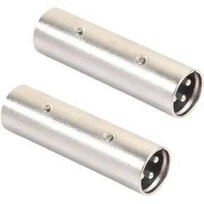 REXUS XLR Male to XLR Male Adapter (2 Pack) XLR 3 Pin Microphone Line Adapter
