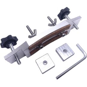 Jiayouy Aluminum alloy Guitar Bridge Clamp with 2pcs Gasket L-Wrench Set Guitars Accessory Luthier Tools Silver