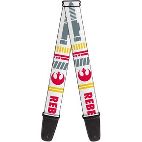 Buckle-Down Guitar Strap Star Wars Rebel Pilot Rebel Alliance Insignia X Wing Fighter 2 Inches Wide