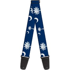 Buckle-Down Guitar Strap South Carolina Flags Scattered 2 Inches Wide