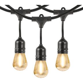 Feit Electric LED String Lights with Flame Bulbs Effect, 12ft Commercial Grade and Shatter Resistant String Lights, 6 Sockets, Linkable, 15,000-Hour Lifetime, SL12-6/FLAME, 7 Bulbs Included in Kuwait