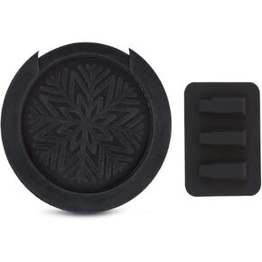 Jiayouy إكسسوار جيتار صوتي 1 قطعة كاتم صوت سلسلة + 1 قطعة غطاء فتحة الصوت المطاطية مناسب لـ 4 بوصة فتحة الصوت باللون الأسود in Kuwait