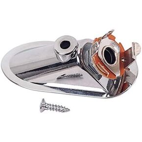 Alnicov Guitar Output Input Jack Socket Plate，Boat Shape ，for Strat Stratocaster Style Electric Guitar