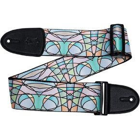 Levy's Leathers 3" Stained Glass Pastel Colors Design Guitar Strap (MP3SG-007)