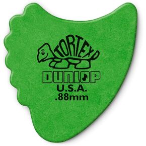 Dunlop 414R88 Tortex® Fins, Green, .88mm, 72/Bag
