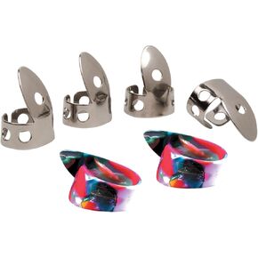 Golden Gate GP1-GP7 Thumb & Finger Pick Pack – Stainless Steel/Clown Confetti – Large