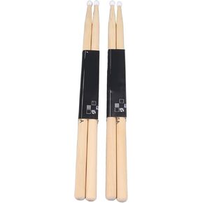2 Pair Drum Sticks 5A Classic Maple Wood Drum Stick Wood Tip Drumstick for Exercise Performance Beginners Professionals
