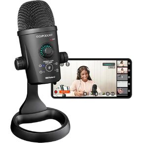 Roland GO:PODCAST Video Podcasting Studio for Smartphones | Livestreaming System for Podcasters, Vloggers & More | Intuitive Video App | USB Microphone | Four Polar Patterns