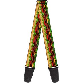 Buckle-Down Guitar Strap Hamburger Vivid 2 Inches Wide