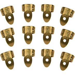 National Picks Metal Finger Pick Vintage Brass 12 Pack