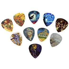 Van Gogh Art Guitar Picks (10 beautiful Picks in a packet)
