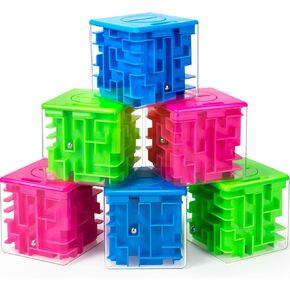 2 Pack Money Puzzle Gift Box, 3D Maze Puzzle Boxs Games Puzzle Toy Gravity Memory Cube Ball Puzzle Educational Toys Gifts for Kids Boys Girls Students Teens Adults,Green and Blue