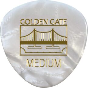 Golden Gate MP-425 Deluxe Flat Pick - Rounded Triangle - Pearloid - Medium