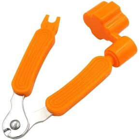 Alnicov Guitar String Winder Guitar Pin Puller Shear String Tool,3 In 1 Multifunctional Guitar Maintenance Tool for Guitar Repair,Orange