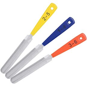 Alomejor Guitar Nut Files 3Pcs Guitar Fret File Bridge Nut File Nail Puller Repair Luthiers Tool for Guitar Banjo String Musical Instrument