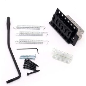 52.5mm Guitar Stratocaster Tremolo Bridge Set for Fender Strat Squier Electric Guitar Replacement, Black