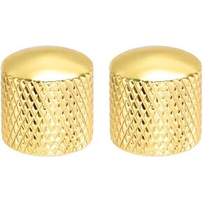 uxcell 6mm Metal Potentiometer Control Knobs for Electrical Guitar Bass Volume Tone Knobs Black 2pcs