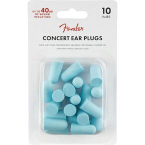 Fender Concert Ear Plugs, Daphne Blue, 10-Pair
