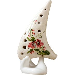 Elegant Chinese Style 12 Hole Ocarina Ceramic Alto C Legend of Zelda Flute Pottery Instrument