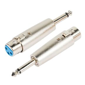 PNGKNYOCN XLR to 1/4" Adapter，6.35mm TS Male to XLR Female Unbalanced Audio Connector for Mixers, Speakers, Microphones, and More (2-Pack)