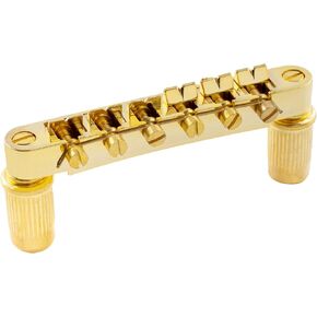 Musiclily ABR-1 Style Tune-o-matic Bridge for Les Paul Electric Guitar Replacement, Gold
