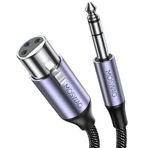 MOSWAG XLR Female to 1/4 Inch TRS Male Cables 10FT, 1/4 to XLR Cables Compatible with Mixers, Guitars, Amplifiers, Loudspeakers, CD Players, Electronic Piano