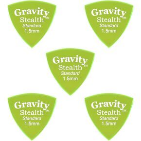 Gravity Picks Acrylic Guitar Picks - Polished, Sharper & Stronger Bevels for Brighter Sound & Tighter Grip - 1.5mm Stealth Design & Standard Thickness | Handcrafted in California (5 Pack)