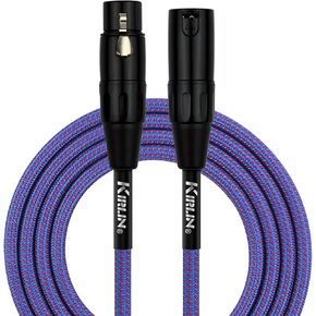 KIRLIN Cable Premium Plus Microphone Cable, 20ft, Royal Blue Woven Jacket, (MFMW-270-20FT/RO)