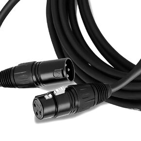 BRENDAZ Balanced XLR Female to XLR Male 3-Pin Pro Microphone Cable Compatible with Audio-Technica AT2020, AT2035, AT4040 Mic's (10-Feet)