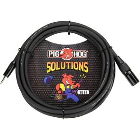 PIGHOG PYM35XM10 10-feet Headphone Jack 3.5mm TRS to Male XLR Cable Input Professional Audio Equipment Solutions Line Studio