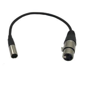 1Feet Mini -XLR Male to XLR Female Plug Microphone Cable for Blackmagic Pocket 4K Camera Video Assist 4K, Mini XLR 3 Pin Pro Lapel Audio Cable