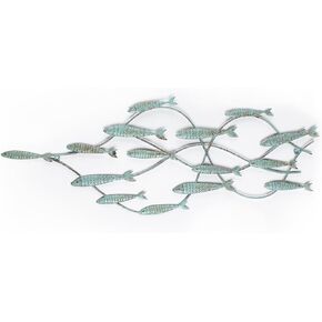 Asense Metal Compass Wall Decor Hanging Wall Art Sculptures Sea Beach Theme Decoration Distressed Design, 27.36 Inch