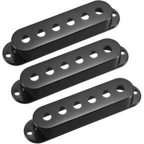 uxcell Plastic Single Coil Pickup Cover for Guitar Parts, Black - 52mm 3Pcs