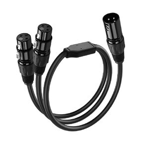 SinLoon XLR to XLR Cable 3Pin 1 Male to 2 Female Microphone Cable XLR Splitter Cable for Home Studio Recorder Amplifier Mixing Desk Speaker (2F to M)