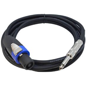 Seismic Audio - SA16SQ10-10 Foot Speakon to 1/4 Inch TS Speaker Cable 16 AWG Copper Conductors Professional Audio Speaker Cord