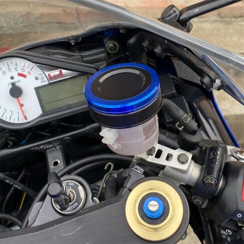 Fit for Yamaha R6 YZF R6 R6S YZFR6 1999-2021 2022 2023 CNC Motorcycle Front Brake Fluid Reservoir Cap Oil Brake Reservoir Cover Sock (Blue) in Saudi Arabia