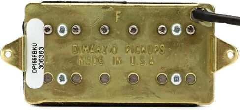 DiMarzio DP155FBK Black - حزمة التقاط هامبوكر ذا تون زون F-Spaced مع 12x أعواد جيتار فندر وقماش تلميع الصوت السائل in Saudi Arabia