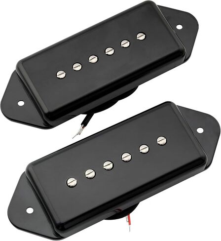 Artec ASA91 Alnico 5 Dog Ear P90 Single Coil Pickup Electric Guitar Neck Bridge Pickup Set 7.5K, Cream in Saudi Arabia
