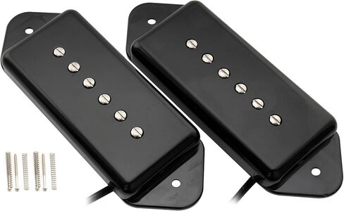 Artec ASA91 Alnico 5 Dog Ear P90 Single Coil Pickup Electric Guitar Neck Bridge Pickup Set 7.5K, Cream in Saudi Arabia