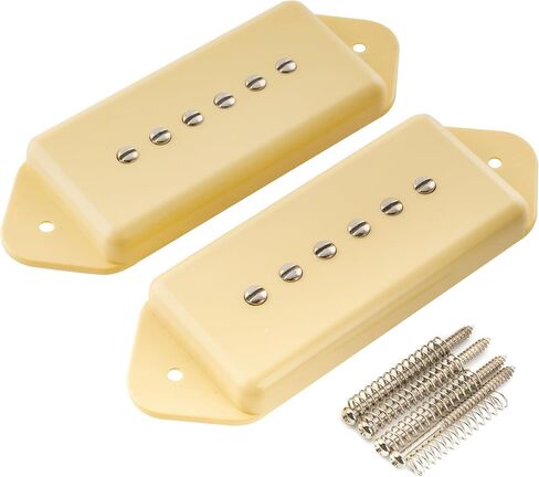 Artec ASA91 Alnico 5 Dog Ear P90 Single Coil Pickup Electric Guitar Neck Bridge Pickup Set 7.5K, Cream in Saudi Arabia
