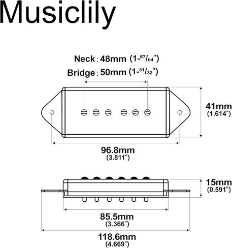 Artec ASA91 Alnico 5 Dog Ear P90 Single Coil Pickup Electric Guitar Neck Bridge Pickup Set 7.5K, Cream in Saudi Arabia
