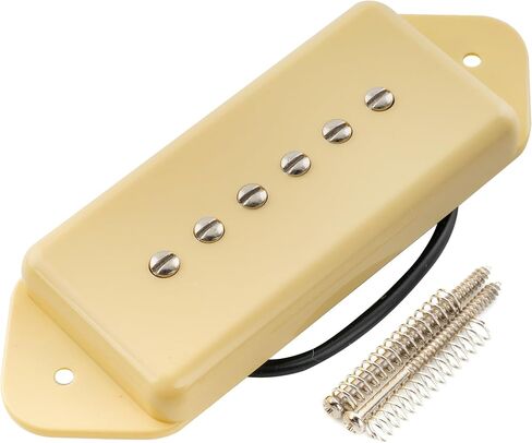 Artec ASA91 Alnico 5 Dog Ear P90 Single Coil Pickup Electric Guitar Neck Bridge Pickup Set 7.5K, Cream in Saudi Arabia