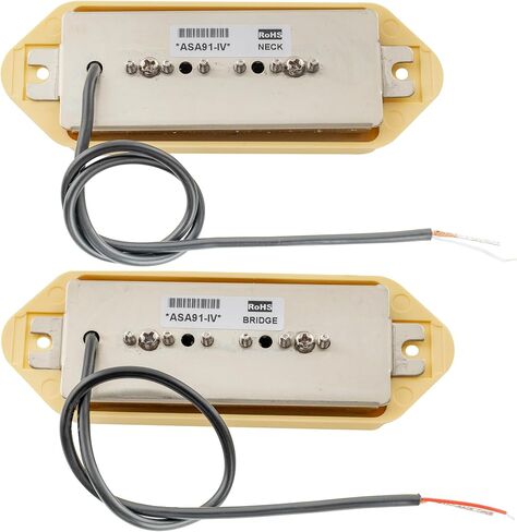 Artec ASA91 Alnico 5 Dog Ear P90 Single Coil Pickup Electric Guitar Neck Bridge Pickup Set 7.5K, Cream in Saudi Arabia
