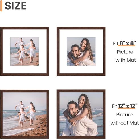 إطار صورة upsimples مقاس 10x12، عرض صور مقاس 7x9 مع حصيرة أو 10x12 بدون حصيرة، إطار صورة معلق على الحائط، ذهبي، عبوة واحدة in Saudi Arabia