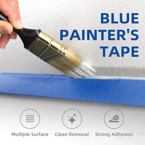 Painters Tape,4 Rolls,1 in. W X 60 YD,Blue Masking Tape for Walls,Paint in Saudi Arabia