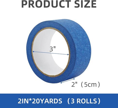 Painters Tape,4 Rolls,1 in. W X 60 YD,Blue Masking Tape for Walls,Paint in Saudi Arabia