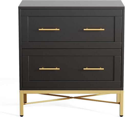 خزانة ملفات حديثة ذات درجين، حامل طابعة خزانات تخزين كبيرة للمكتب المنزلي، أبيض in Kuwait
