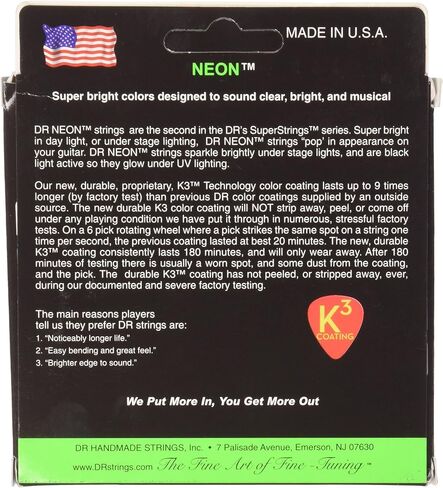 أوتار جيتار كهربائي نيون HI-DEF من DR (NGE-9/46) in Kuwait