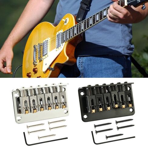 78mm Guitar Roller Bridge Fixed Hardtail Bridge Top Load Tailpiece 6 String Bass Ukulele Replacement Tools Roller Bridge Hardtail Bridge 6 String Guitar Bridge Guitar 6 in Saudi Arabia
